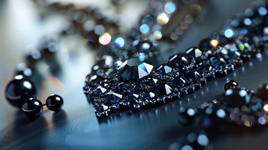 Naszyjnik z czarnym kamieniem: klasa i elegancja w każdym detalu