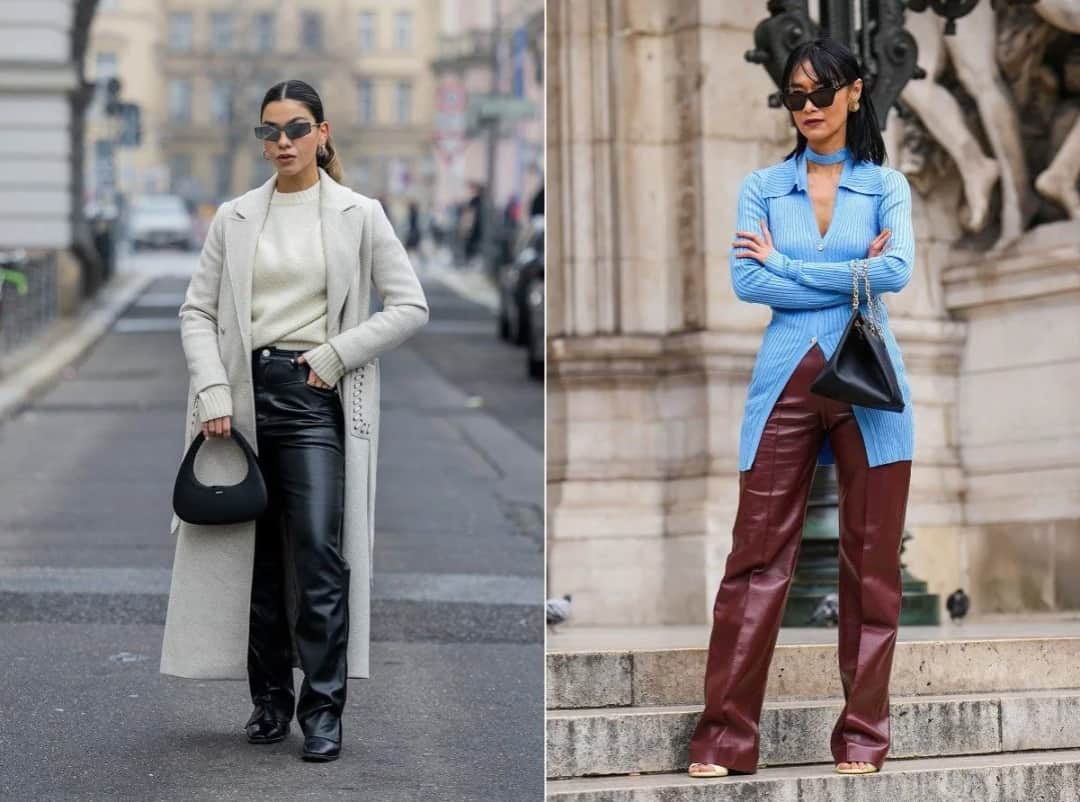 Czarne spodnie skórzane: Jak nosić je na 5 sposobów? Zaskocz all
