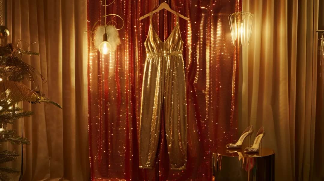 Kombinezon złoty - olśniewający element szafy na wyjątkowe okazje