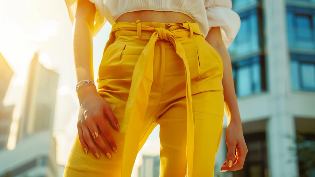 Czy spodnie wiązane po bokach są modne w tym sezonie?