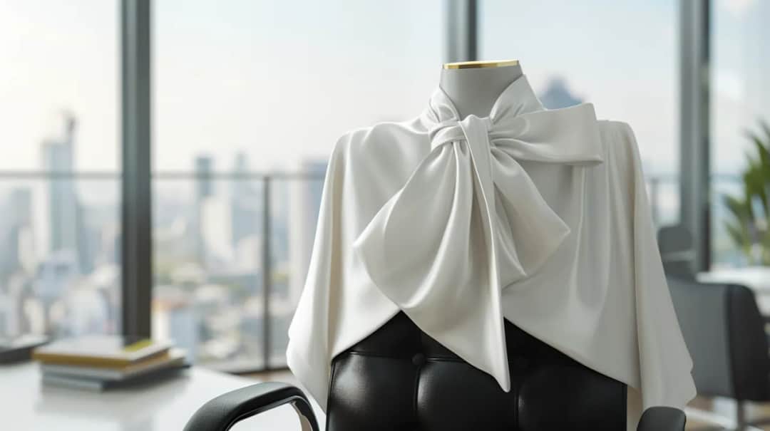 Koszula wiązana pod szyją - modny akcent w biznesowej garderobie