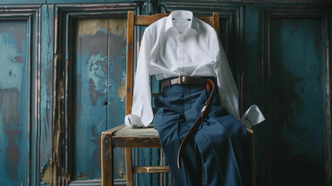 Granatowe spodnie z wysokim stanem - klasyka w nowej odsłonie